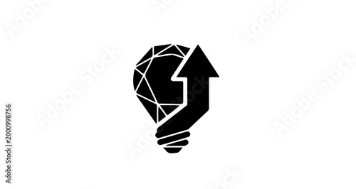 3d lightbulb with gear brain icon for innovation and smart ideas concept