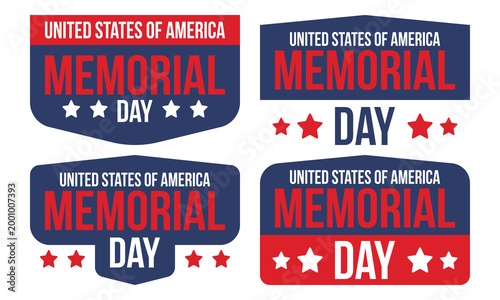 Memorial Day in United States. Remember and Honor. Federal holiday for remember and honor persons who have died while serving in the United States Armed Forces. Celebrated in May. Vector poster