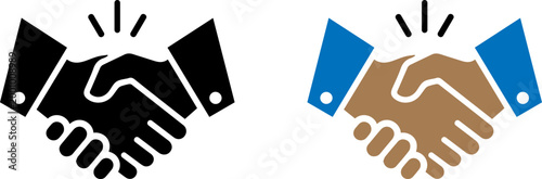 handshake partnership deal agreement flat design vector illustration