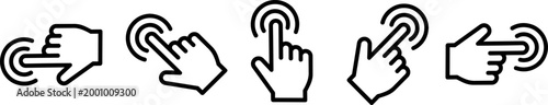 Hand Click and Touch Screen Gesture Icon Set