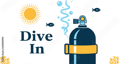 Scuba diving, ocean exploration, underwater adventure, dive in, scuba tank