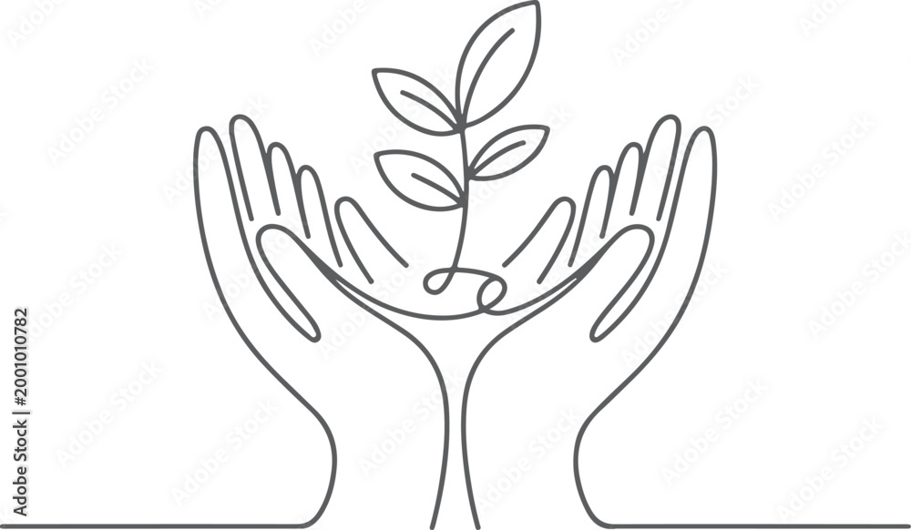 Obraz premium Black and white of a hand holding a blooming flower petals