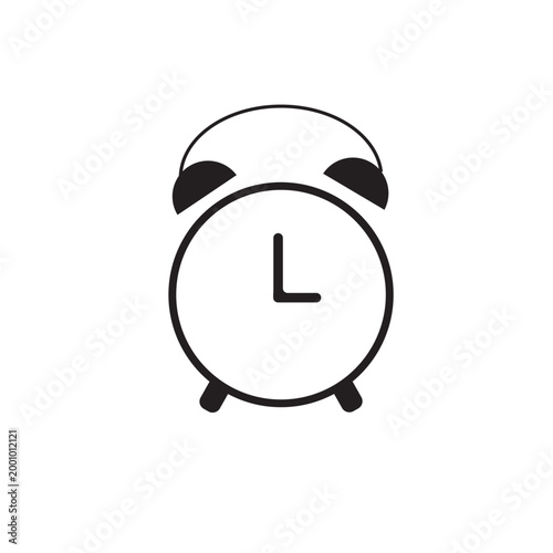 фотографія vector silhouette alarm clock design, classic and modern timepiece illustrations