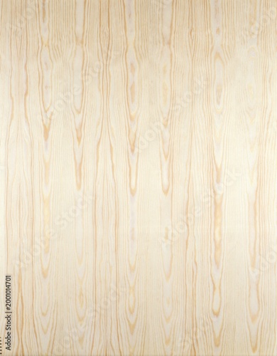 Bild auf Leinwand Pine veneer with pronounced vertical grain pattern, pale cream and warm honey tones, expressive softwood surface for backgrounds