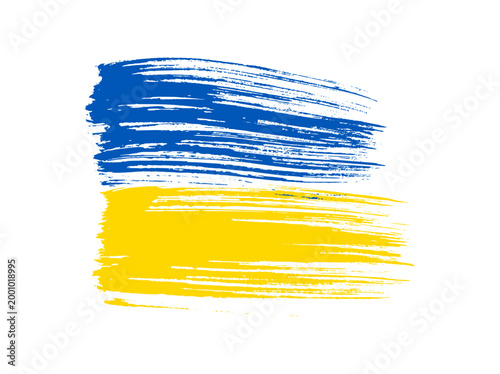 Ukrainian national flag in grunge style
