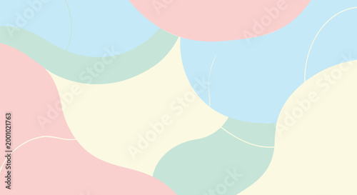 Soft Pastel Abstract Background Featuring Wavy Organic Shapes and Flowing Lines for Contemporary Visual Concepts