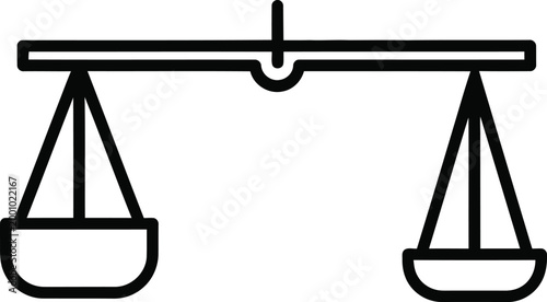 Balance scales icon for justice, Equality, And fairness concepts