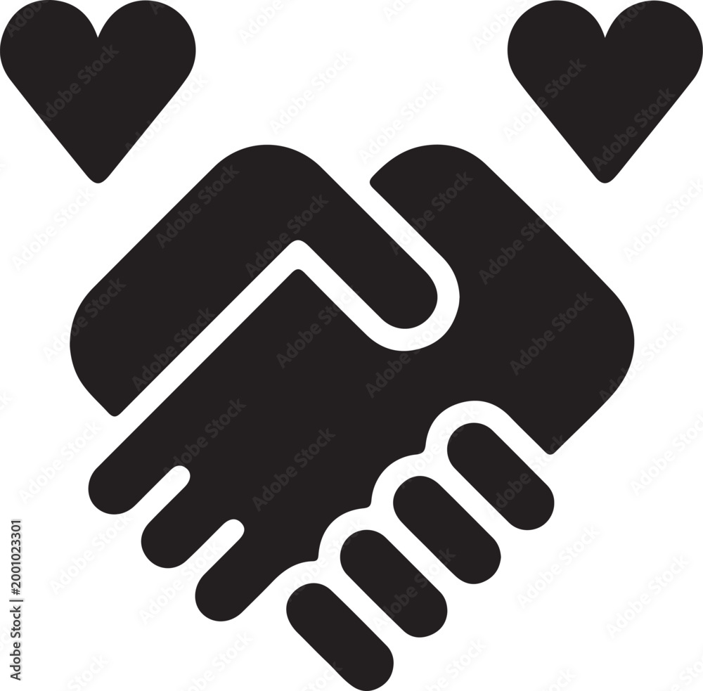 Obraz premium handshake vector illustration