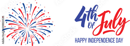 Fotografija Festive 4th of july independence day celebration with fireworks display