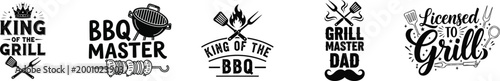 Father's day bbq grill master celebrating dad with grilling outdoor fun