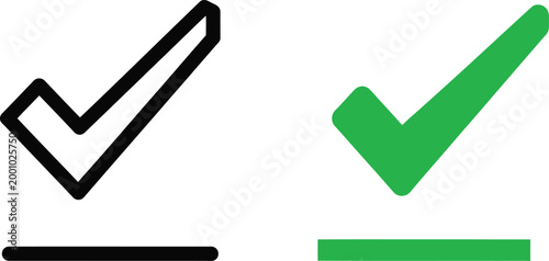 Green check mark icon Vector