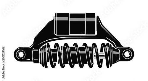 Vehicle shock absorber silhouette automotive suspension component illustration