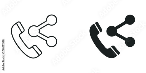 Comparison of old and modern phone icons with connectivity symbols