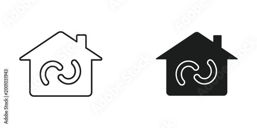 Contrast between traditional and modern home energy efficiency icons