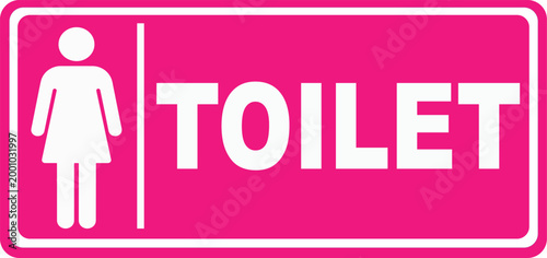 Vector icon of a woman symbol for restroom signs