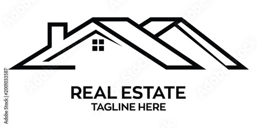 Real Estate and Home Renovation Vector Logo Template