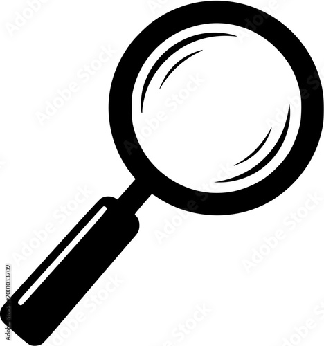 Simple vector icon magnifying glass