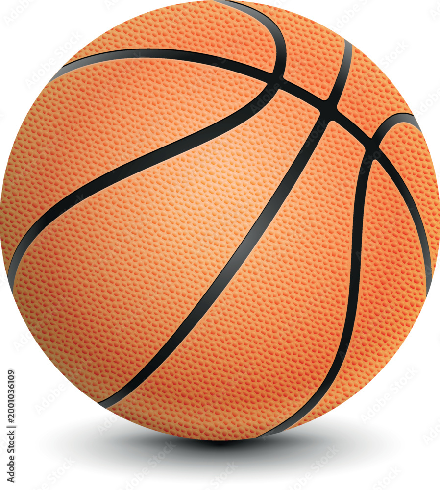 Fototapeta premium Basketball isolated on a white background