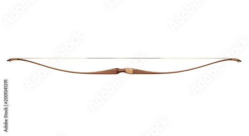 Obraz na plátně Simple Wooden Archery Bow transparent background PNG