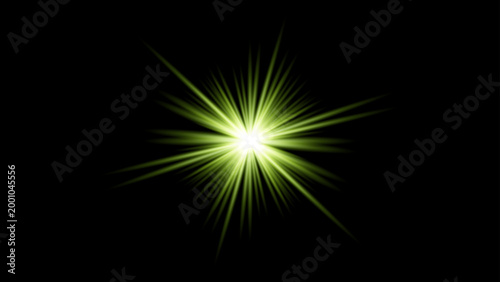 Radiant green starburst a brilliant explosion of light and energy