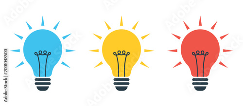 Light bulb vector illustration symbolizing innovation, creative ideas, inspiration, intellectual energy, brainstorming, invention, strategic thinking, and knowledge generation concept