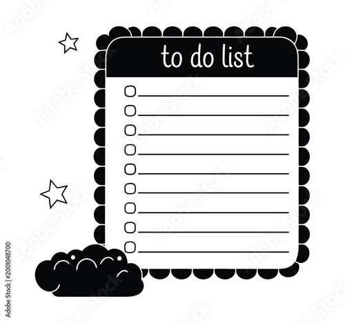 To do list illustration, vector design of reminders, notes list, and checklist system with task management features, productivity planner interface, and daily organization concept for apps and workflo