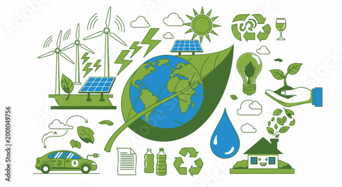 Eco Friendly Green Earth Concept.