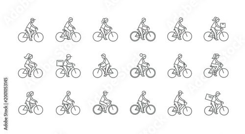 vector set of people silhouettes