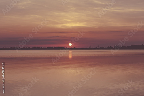 sunset over the sea