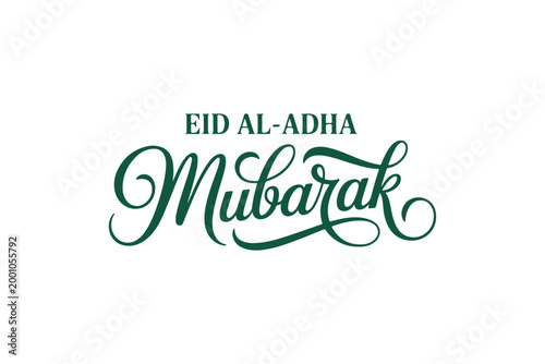 Eid Al Adha Mubarak Typography Vector Islamic Calligraphy