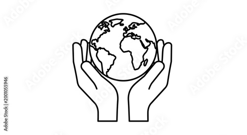 Hands gently holding the earth a symbol of global care and environmental responsibility