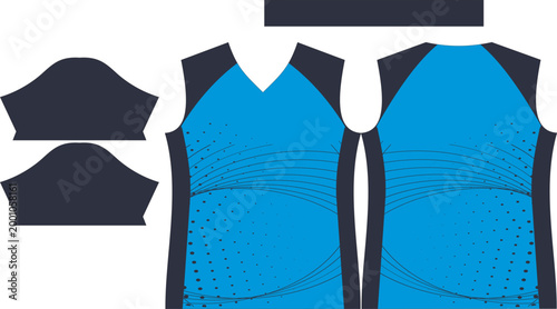 Royal Blue and Charcoal Sports Jersey Template with Dynamic Curved Line and Dot Pattern