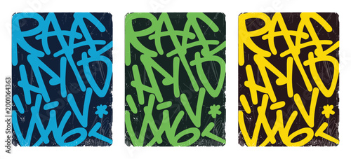 Urban Graffiti Backgrounds Collection, Street Art Tagging Textures with Spray Paint Effects, Grunge Wall Designs, and Creative Hip Hop Style for Posters, Branding, and Graphic Design.