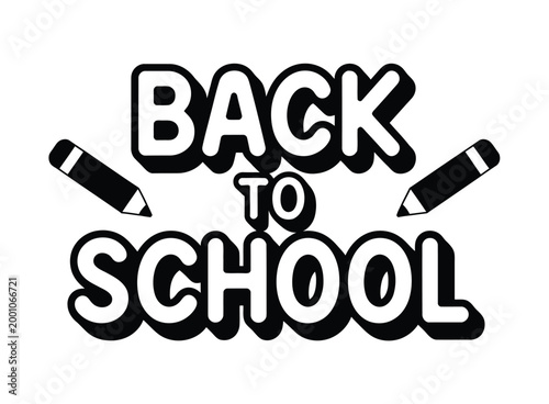 Back to school education poster, vector illustration with learning elements, pencils, and bold typography design for school season greetings, academic promotion, and student motivation graphics