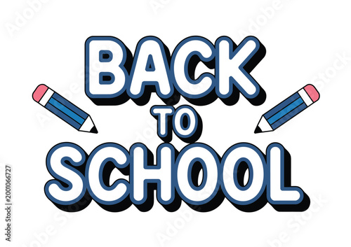 Back to school education poster, vector illustration with learning elements, pencils, and bold typography design for school season greetings, academic promotion, and student motivation graphics