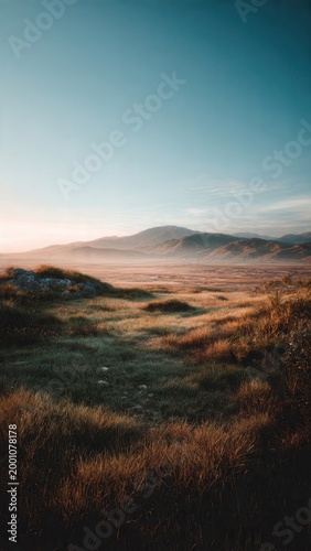 Sunrise Over Misty Mountain Valley