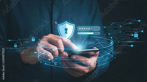 サイバーセキュリティや個人情報保護のイメージ