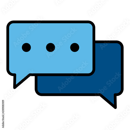 Icon of speech balloons isolated on white