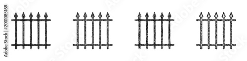 Sketch iron material icon design set