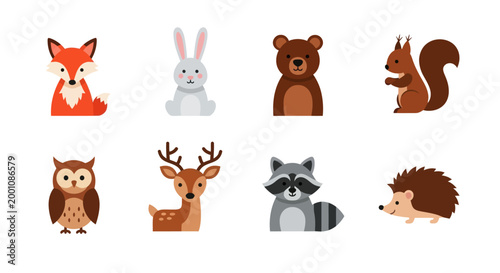 Cartoon forest animals illustration
