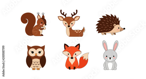 Cartoon forest animals illustration