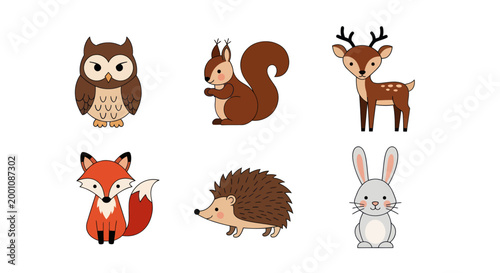 Cartoon forest animals illustration
