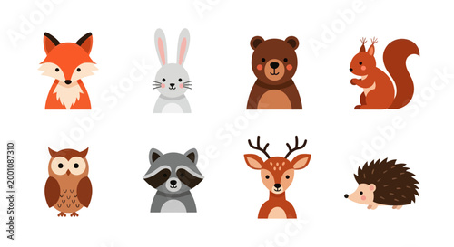 Cartoon forest animals illustration