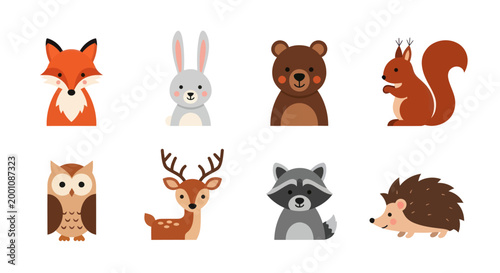 Cartoon forest animals illustration