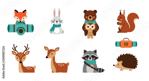 Cartoon forest animals illustration