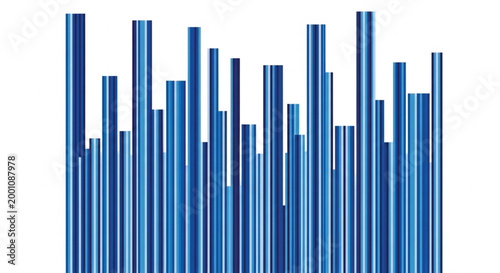 Blue bars, vector graphics, business infographic elements, data visualization