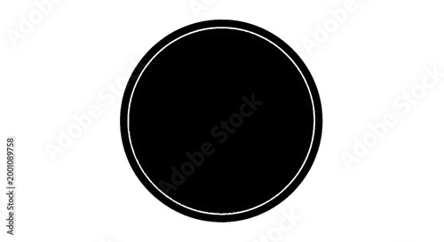 Minimal black silhouette icon, simple flat vector, bold black shape, no, no shading black circular icon with white outline on a, flat icon style