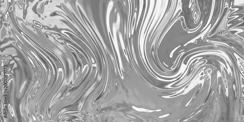Abstract Silver Liquid Metal Swirls and Ripples with Reflective Glossy Texture and Dynamic Flow background