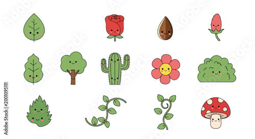 Cartoon plant illustrations