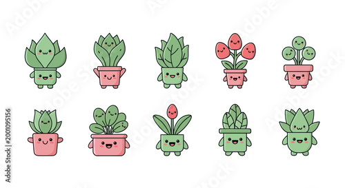 Cartoon plants collection